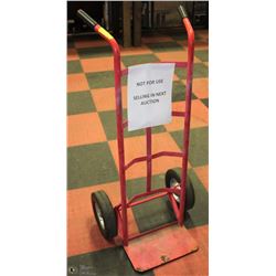 RED 2-WHEEL DOLLY, SOLID WHEEL - NO FLATS