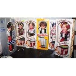 LOT OF SIX COLLECTORS 24" DOLLS WITH HAND MADE