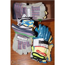 LOT OF NEW WORK GLOVES FOR MISC USE