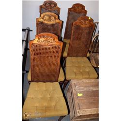 GROUP OF 5 WOOD SIDECHAIRS