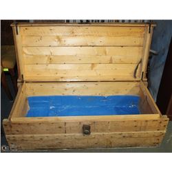 WOODEN TRUNK 20"X16"X46"H