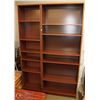 Image 1 : 2 WOOD SHELVES 31"X11"X79"H AND 19"X11"X79"H