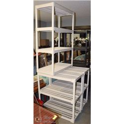 GROUP OF 3 WHITE PLASTIC SHELVES