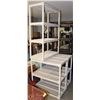 Image 1 : GROUP OF 3 WHITE PLASTIC SHELVES