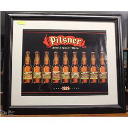 31X36 FRAMED PILSNER BEER PICTURE