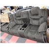 Image 2 : GREEN FABRIC ELECTRIC RECLINING CONSOLE LOVE