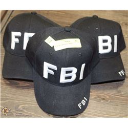 LOT OF 3 FBI BALL HATS.