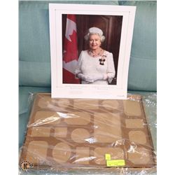 QUEEN ELIZBETH PRINT & PICTURE FRAME 20X16.
