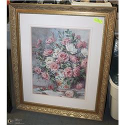 31X38 GOLD FRAMED LIJUE COLLECTION FLORAL PICTURE