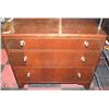 Image 1 : VINTAGE 3 DRAWER WOOD DRESSER.