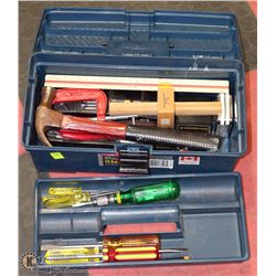 RUBBERMAID TOOL BOX WITH CONTENTS