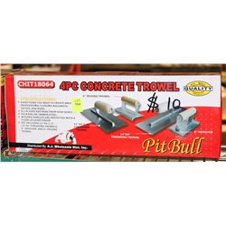 4 PC CONCRETE TROWEL SET
