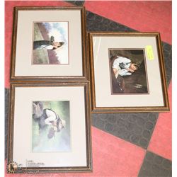 GROUP OF 3 ESTATE FRAMED PICTURES
