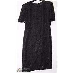 LADIES HAND BEADED EVENING DRESS SIZE MEDIUM
