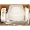 Image 1 : #33) LOT OF GENUINE TUPPERWARE, PYREX,CORNINGWARE