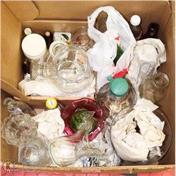#28) LOT OF VINTAGE ESTATE ITEMS INCL VASES, JARS,