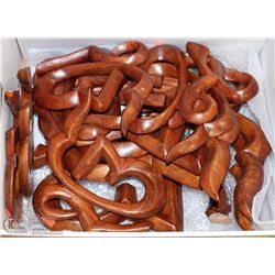 LOT OF WOOD CARVED WALL HANGINGS