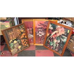 LOT OF 4 WOOD FRAMED PUZZLES