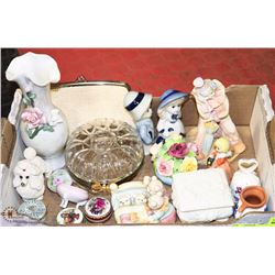 FLAT OF VINTAGE PORCELAIN MINIATURES