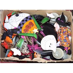 #41)LARGE BOX WITH HALLOWEEN ITEMS INCL BLOOD