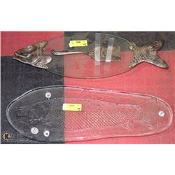 LOT OF 2 -24" FISH DISHES