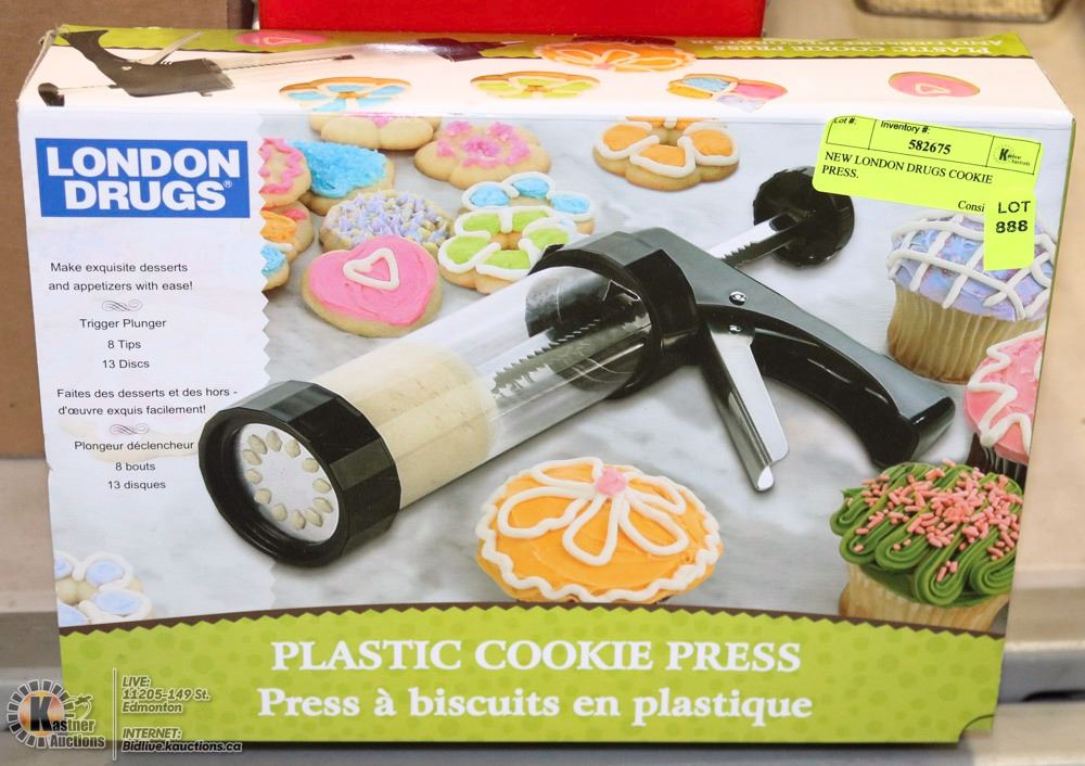 NEW LONDON DRUGS COOKIE PRESS.