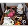 Image 1 : LARGE FLAT WITH DECORATIVE BUNNY WATERING JUG,