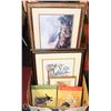 Image 1 : BOX OF ESTATE COLLECTIBLES INCL 2 BOOKS 1950'S AND