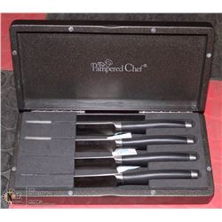 NEW PAMPERED CHEF SET OF 4 GERMAN STEAK KNIVES