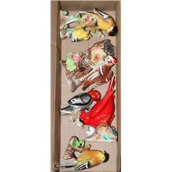 5 PIECES OF VINTAGE SIGNED WILDBIRD FIGURINES