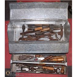 METAL TOOL BOX WITH TOOLS