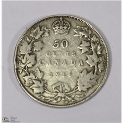 1916 CANADIAN 50 CENT PIECE