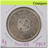Image 1 : 1864 - 1964 CANADIAN SILVER DOLLAR