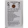 Image 1 : MOUNTED LINCOLN KENNEDY PENNY WITH INCORMATION
