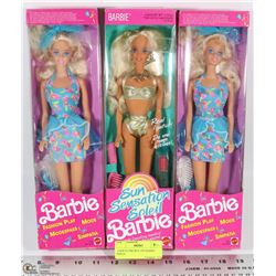3 NEW IN THE BOX 1991 BARBIE DOLLS.