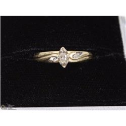 10K YELLOW GOLD AND DIAMOND RING SIZE 6.75
