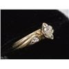 Image 2 : 10K YELLOW GOLD AND DIAMOND RING SIZE 6.75
