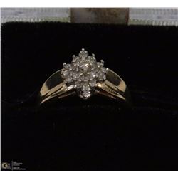 10K YELLOW GOLD AND DIAMOND RING SIZE 7
