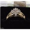 Image 2 : 10K YELLOW GOLD AND DIAMOND RING SIZE 7