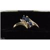 Image 1 : 10K YELLOW GOLD, SAPPHIRE & DIAMOND RING SIZE 6.75