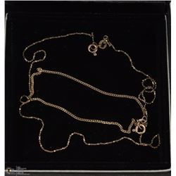 10K GOLD NECKLACE & BRACELET.