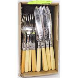ANTIQUE HALLMARK SCROLL DESIGN CUTLERY