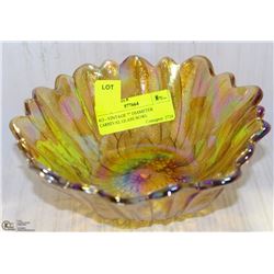 #13 - VINTAGE 7" DIAMETER CARNIVAL GLASS BOWL