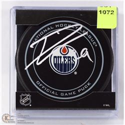  LEON DRAISAITL  AUTOGRAPHED OFFICIAL HOCKEY PUCK