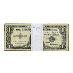 Lot of (40) 1935 $1 Silver Certificate Notes Circulated