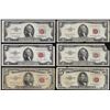 Image 1 : Lot of (4) 1953 $2 and (2) 1953 $5 Legal Tender Notes