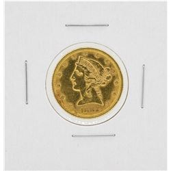 1882 $5 Indian Head Half Eagle Gold Coin