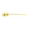 Image 2 : Blue Crystal and Seed Pearl Stick Pin - 10KT Yellow Gold