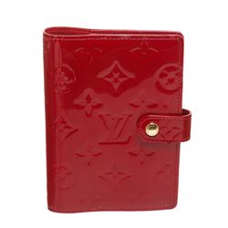 Louis Vuitton Red Vernis Monogram Leather Small Agenda Cover