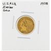 Image 1 : 1908 $2 1/2 Indian Head Gold Coin